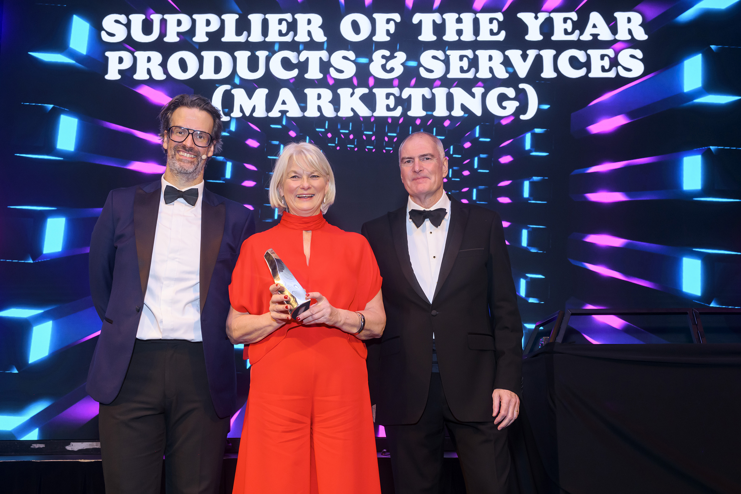 Elaine Penhaul receiving the award